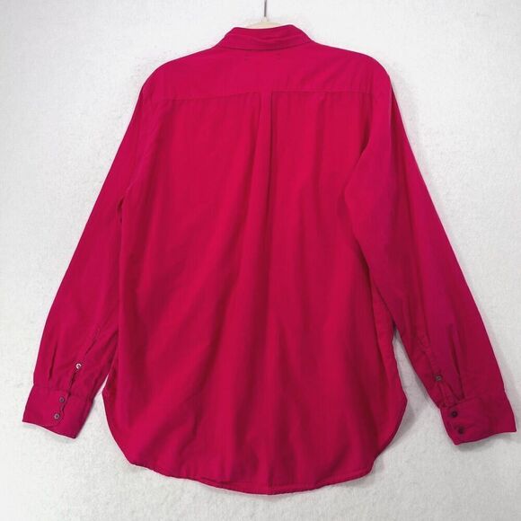 Xirena Shirt Women M Pink 100% Cotton Button Up Classic Minimalist Everyday USA - Picture 2 of 12